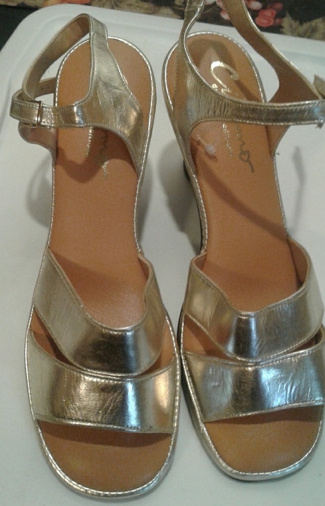 Vintage "Ci Ramno" Woman's Shoes * Gold Leather